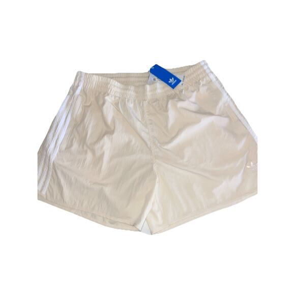Adidas Shorts Mens XL Cream Beige Athletic Woven Speed Sprinter Trefoil 5" NEW - Picture 1 of 3